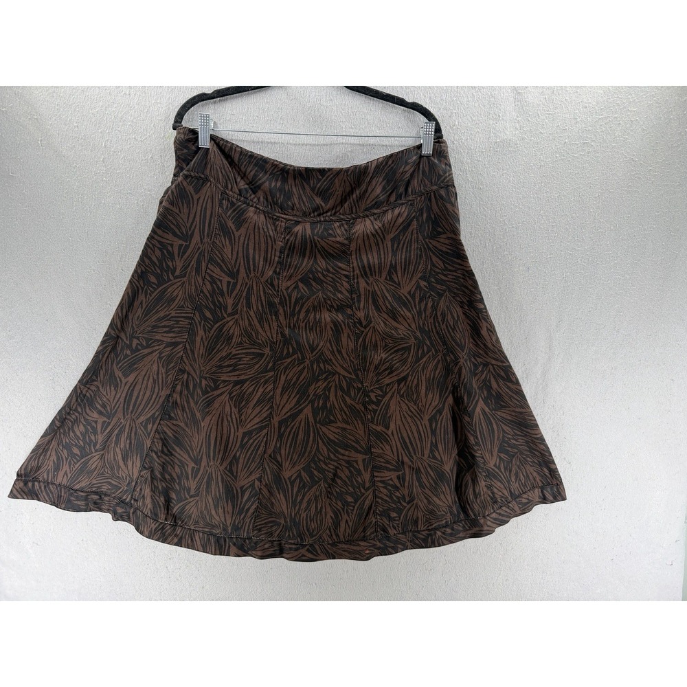 Charter Club Skirt Womens 14 Black Brown Midi A Line Boho Whimsigoth Witchy